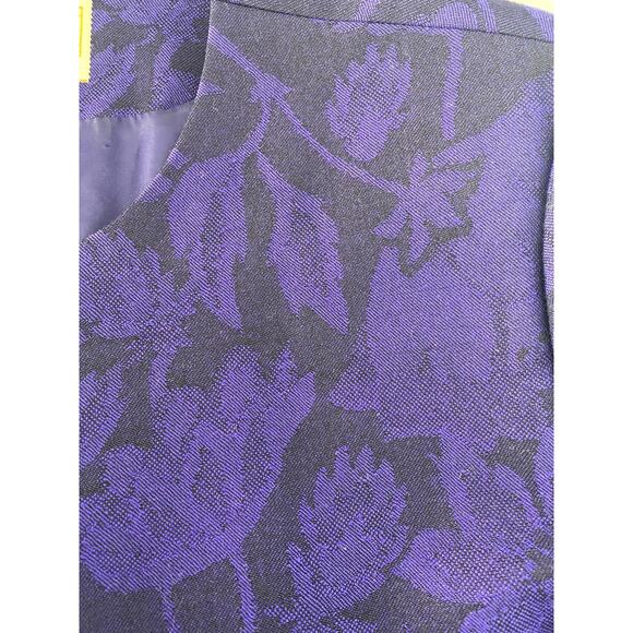 Pendleton Purple & Black Virgin Wool Floral Blazar Size 14 - Picture 5 of 9